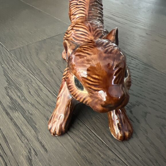 Set of 2 Vintage 1970's Arnels Ceramic Squirrel Figurines 9" & 12" Brown EUC - Picture 3 of 12